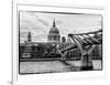 Millennium Bridge and St. Paul's Cathedral - City of London - UK - England - United Kingdom-Philippe Hugonnard-Framed Photographic Print