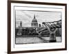 Millennium Bridge and St. Paul's Cathedral - City of London - UK - England - United Kingdom-Philippe Hugonnard-Framed Photographic Print