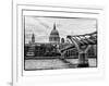 Millennium Bridge and St. Paul's Cathedral - City of London - UK - England - United Kingdom-Philippe Hugonnard-Framed Photographic Print