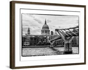 Millennium Bridge and St. Paul's Cathedral - City of London - UK - England - United Kingdom-Philippe Hugonnard-Framed Photographic Print