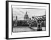 Millennium Bridge and St. Paul's Cathedral - City of London - UK - England - United Kingdom-Philippe Hugonnard-Framed Photographic Print