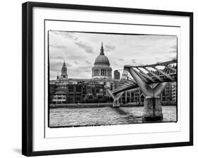 Millennium Bridge and St. Paul's Cathedral - City of London - UK - England - United Kingdom-Philippe Hugonnard-Framed Photographic Print