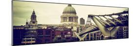 Millennium Bridge and St. Paul's Cathedral - City of London - UK - England - United Kingdom-Philippe Hugonnard-Mounted Photographic Print