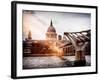 Millennium Bridge and St. Paul's Cathedral - City of London - UK - England - United Kingdom-Philippe Hugonnard-Framed Photographic Print