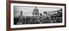 Millennium Bridge and St. Paul's Cathedral - City of London - UK - England - United Kingdom-Philippe Hugonnard-Framed Photographic Print