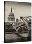 Millennium Bridge and St. Paul's Cathedral - City of London - UK - England - United Kingdom-Philippe Hugonnard-Stretched Canvas