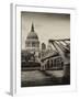 Millennium Bridge and St. Paul's Cathedral - City of London - UK - England - United Kingdom-Philippe Hugonnard-Framed Photographic Print