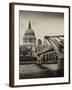 Millennium Bridge and St. Paul's Cathedral - City of London - UK - England - United Kingdom-Philippe Hugonnard-Framed Photographic Print