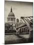 Millennium Bridge and St. Paul's Cathedral - City of London - UK - England - United Kingdom-Philippe Hugonnard-Mounted Photographic Print