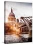 Millennium Bridge and St. Paul's Cathedral - City of London - UK - England - United Kingdom-Philippe Hugonnard-Stretched Canvas