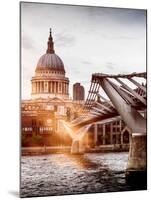 Millennium Bridge and St. Paul's Cathedral - City of London - UK - England - United Kingdom-Philippe Hugonnard-Mounted Photographic Print