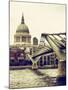 Millennium Bridge and St. Paul's Cathedral - City of London - UK - England - United Kingdom-Philippe Hugonnard-Mounted Photographic Print