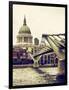 Millennium Bridge and St. Paul's Cathedral - City of London - UK - England - United Kingdom-Philippe Hugonnard-Framed Photographic Print