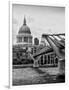 Millennium Bridge and St. Paul's Cathedral - City of London - UK - England - United Kingdom-Philippe Hugonnard-Framed Photographic Print