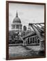 Millennium Bridge and St. Paul's Cathedral - City of London - UK - England - United Kingdom-Philippe Hugonnard-Framed Photographic Print