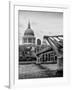 Millennium Bridge and St. Paul's Cathedral - City of London - UK - England - United Kingdom-Philippe Hugonnard-Framed Photographic Print