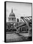 Millennium Bridge and St. Paul's Cathedral - City of London - UK - England - United Kingdom-Philippe Hugonnard-Framed Stretched Canvas