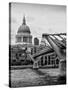 Millennium Bridge and St. Paul's Cathedral - City of London - UK - England - United Kingdom-Philippe Hugonnard-Stretched Canvas