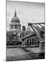 Millennium Bridge and St. Paul's Cathedral - City of London - UK - England - United Kingdom-Philippe Hugonnard-Mounted Premium Photographic Print