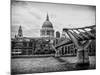 Millennium Bridge and St. Paul's Cathedral - City of London - UK - England - United Kingdom-Philippe Hugonnard-Mounted Photographic Print