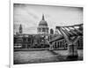 Millennium Bridge and St. Paul's Cathedral - City of London - UK - England - United Kingdom-Philippe Hugonnard-Framed Photographic Print