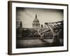 Millennium Bridge and St. Paul's Cathedral - City of London - UK - England - United Kingdom-Philippe Hugonnard-Framed Photographic Print