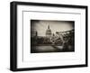 Millennium Bridge and St. Paul's Cathedral - City of London - UK - England - United Kingdom-Philippe Hugonnard-Framed Art Print