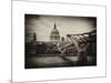 Millennium Bridge and St. Paul's Cathedral - City of London - UK - England - United Kingdom-Philippe Hugonnard-Mounted Art Print