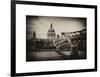 Millennium Bridge and St. Paul's Cathedral - City of London - UK - England - United Kingdom-Philippe Hugonnard-Framed Art Print