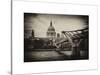 Millennium Bridge and St. Paul's Cathedral - City of London - UK - England - United Kingdom-Philippe Hugonnard-Stretched Canvas