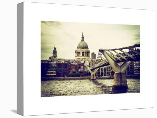 Millennium Bridge and St. Paul's Cathedral - City of London - UK - England - United Kingdom-Philippe Hugonnard-Stretched Canvas