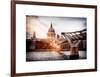 Millennium Bridge and St. Paul's Cathedral - City of London - UK - England - United Kingdom-Philippe Hugonnard-Framed Art Print