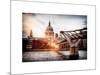 Millennium Bridge and St. Paul's Cathedral - City of London - UK - England - United Kingdom-Philippe Hugonnard-Mounted Art Print