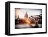 Millennium Bridge and St. Paul's Cathedral - City of London - UK - England - United Kingdom-Philippe Hugonnard-Framed Stretched Canvas