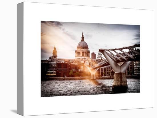 Millennium Bridge and St. Paul's Cathedral - City of London - UK - England - United Kingdom-Philippe Hugonnard-Stretched Canvas