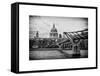 Millennium Bridge and St. Paul's Cathedral - City of London - UK - England - United Kingdom-Philippe Hugonnard-Framed Stretched Canvas