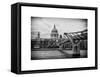 Millennium Bridge and St. Paul's Cathedral - City of London - UK - England - United Kingdom-Philippe Hugonnard-Framed Stretched Canvas