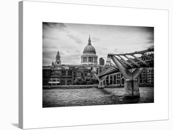 Millennium Bridge and St. Paul's Cathedral - City of London - UK - England - United Kingdom-Philippe Hugonnard-Stretched Canvas