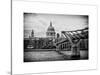 Millennium Bridge and St. Paul's Cathedral - City of London - UK - England - United Kingdom-Philippe Hugonnard-Stretched Canvas