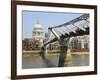 Millennium Bridge and St. Paul's Cathedral, London, England, United Kingdom, Europe-Amanda Hall-Framed Photographic Print