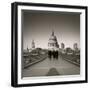 Millennium Bridge and St. Paul's Cathedral, London, England-Jon Arnold-Framed Premium Photographic Print