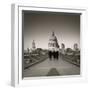 Millennium Bridge and St. Paul's Cathedral, London, England-Jon Arnold-Framed Photographic Print