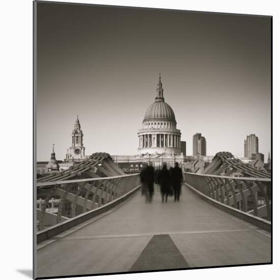 Millennium Bridge and St. Paul's Cathedral, London, England-Jon Arnold-Mounted Photographic Print