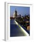 Millennium Bridge and St. Pauls Cathedral, London, England, UK-Charles Bowman-Framed Photographic Print