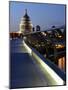 Millennium Bridge and St. Pauls Cathedral, London, England, UK-Charles Bowman-Mounted Photographic Print