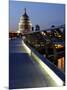 Millennium Bridge and St. Pauls Cathedral, London, England, UK-Charles Bowman-Mounted Photographic Print