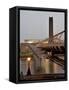 Millennium Bridge and Tate Modern, London, England, United Kingdom-Charles Bowman-Framed Stretched Canvas