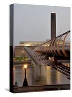 Millennium Bridge and Tate Modern, London, England, United Kingdom-Charles Bowman-Stretched Canvas