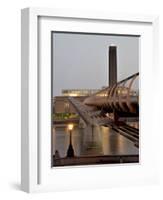 Millennium Bridge and Tate Modern, London, England, United Kingdom-Charles Bowman-Framed Photographic Print