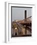 Millennium Bridge and Tate Modern, London, England, United Kingdom-Charles Bowman-Framed Photographic Print